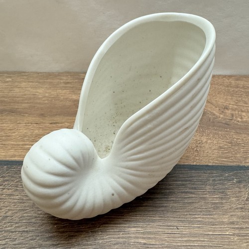 Weisse keramik muschel - keramik, muschel-vase/