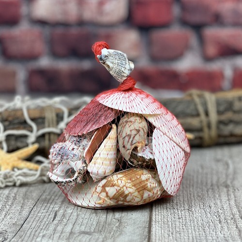 Muschelnetz rot 500gr - muschelnetz, bunter