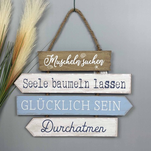 Holzschild planken mit sruch - holzschild,