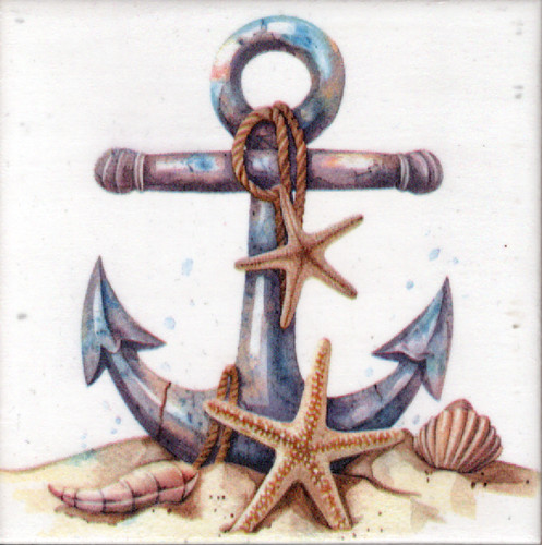 Dekobild maritim anker - 1,
